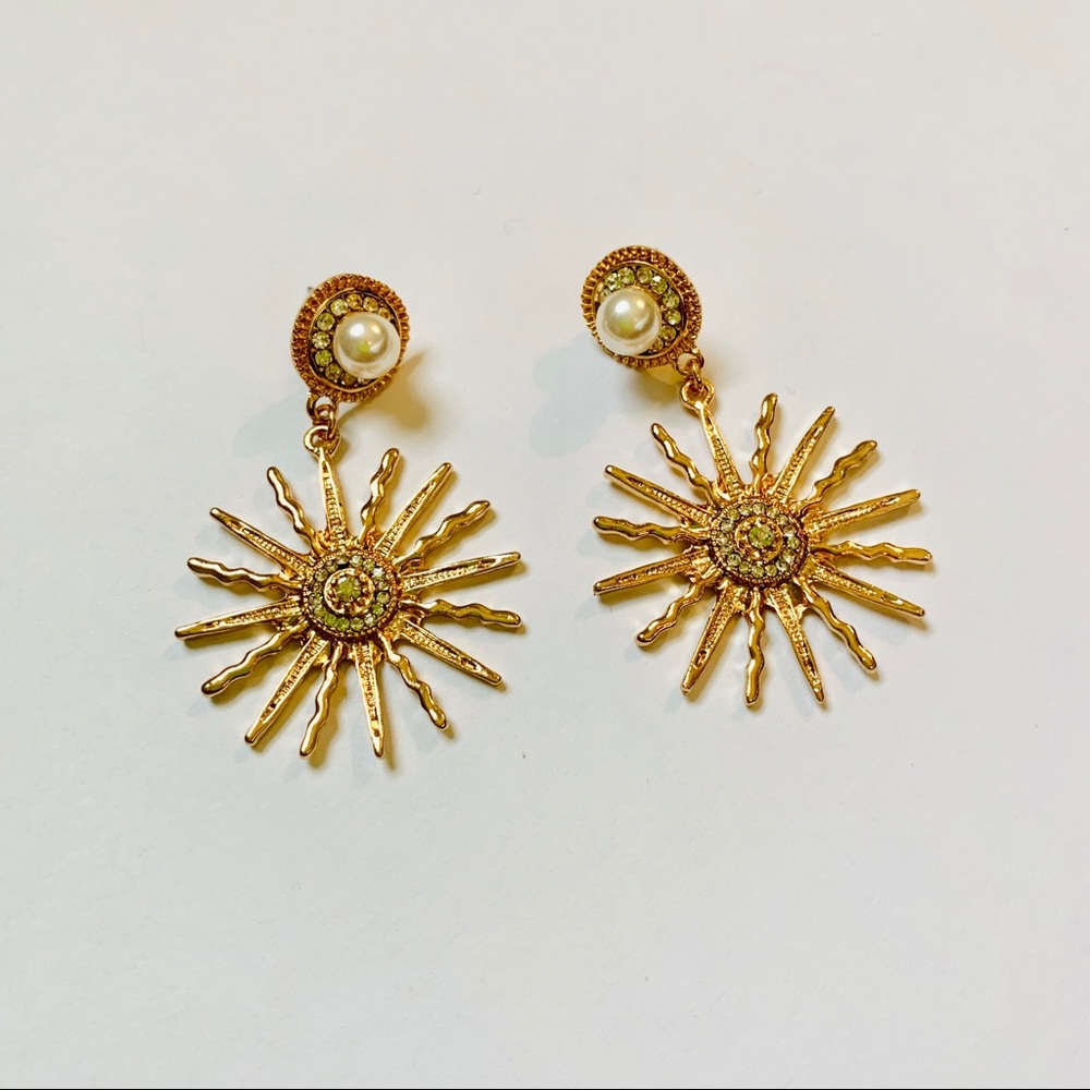 Pearl Sunburst Earrings